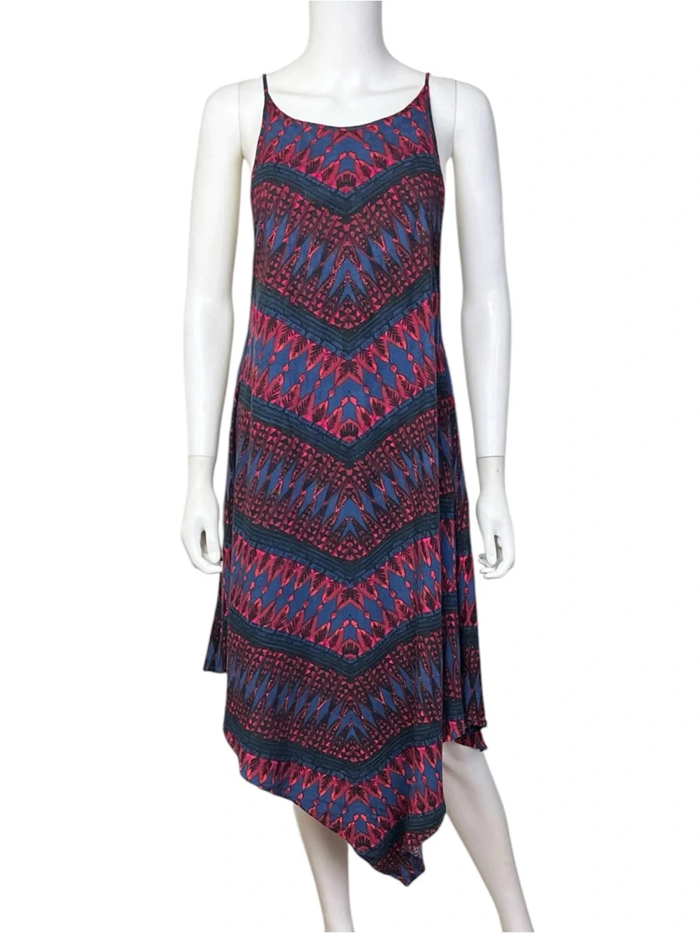 Free People Fleeting Moment V Back Dress in Navy Combo - sz Small